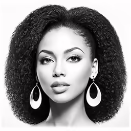 black woman with large earrings on her face