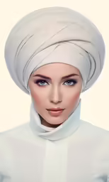 a young woman in a turban poses for the cover of an article