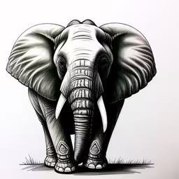 an elephant with it