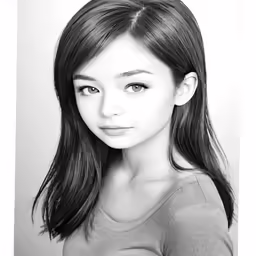 a black and white photograph of a young woman