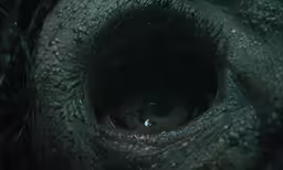an eye with tears and water drops all over it