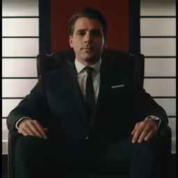 a man in a tuxedo poses for a portrait