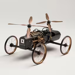 an old model car is made to look like an airplane