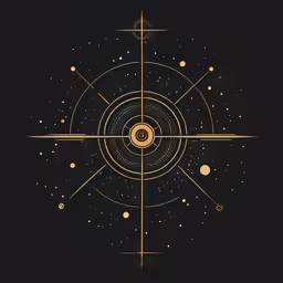 a golden star with a circle of gold stars