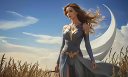 the woman is in a dress that is flying