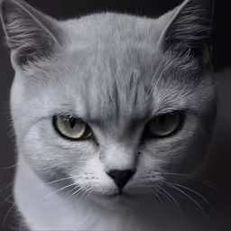 this is an image of a white cat