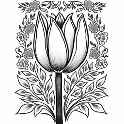 a flower in the center is shown with flowers on it