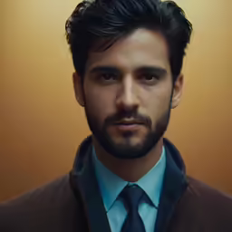 a man with a beard in a suit