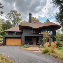 this is a large house in the woods