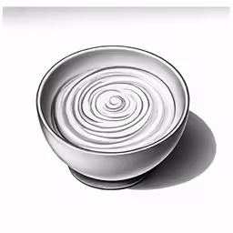 a black and white picture of bowl on a white background
