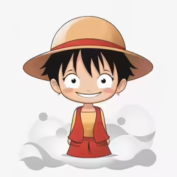 a boy in a red jacket and hat