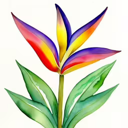 the flower has colorful leaves on it