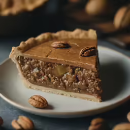 this is an image of a piece of pie on a plate