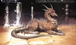 there is a model creature sitting on the table