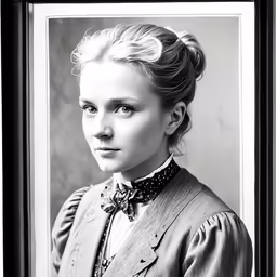 a young lady is dressed in an old time outfit