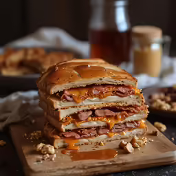 a sub sandwich that is cut in half