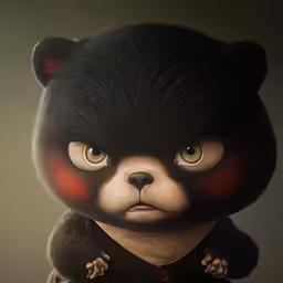 there is a black bear with a coat
