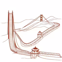 an image of the great long bridge at china