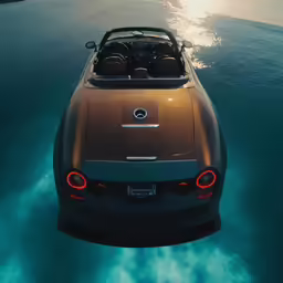 the rear view of a car with its engine