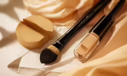 makeup supplies lying on the table
