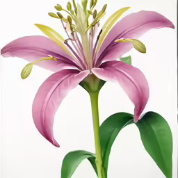 a single flower on a white background