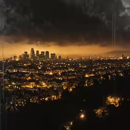 the view of a city night in dark