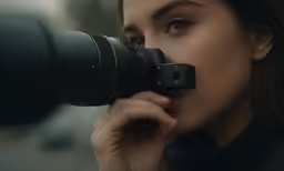 a woman taking a photograph with her camera