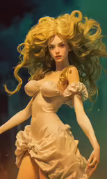 a young woman with blond hair is posed