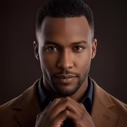 a black man in a suit posing for a picture
