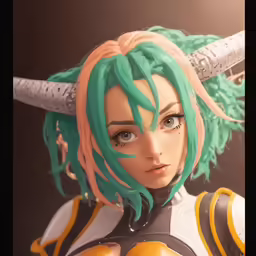 a character in the animated avatar is dressed like she is holding two horns