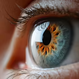 a close up of a persons eye with an extreme lens