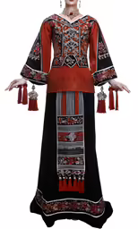 a woman in an oriental dress