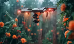 there is a plane that has light coming out of it