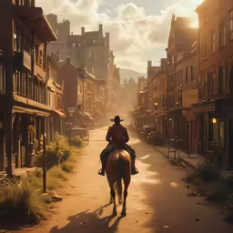 a person riding on the back of a horse