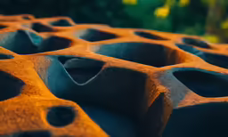 a closeup of a structure made of sand