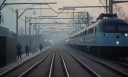 people walking on a train station platform