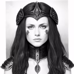 a drawing of a woman with a helmet on