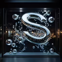 an intricate glass sculpture with several dimensional bubbles in it