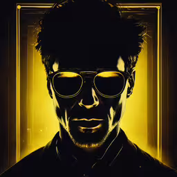 the image of a man wearing dark shades,the movie poster for a film starring a man with glasses