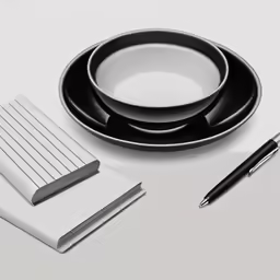this is a pen, notebook and other items