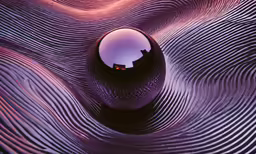 the reflection in a glass ball is seen