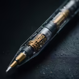 closeup of a fountain pen laying on the ground