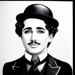 black and white portrait drawing of a man