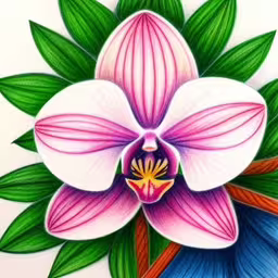 a drawing of flowers on a white surface,this is the art work for the paper flower
