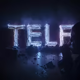 a lit up sign sitting in the middle of the ground