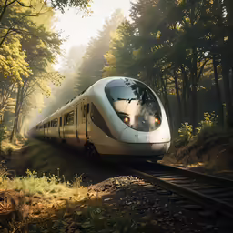 an image of a train going down the track