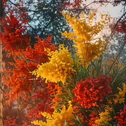this is a picture of some flowers in the sunlight