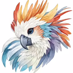 an image of a colorful bird on a white background