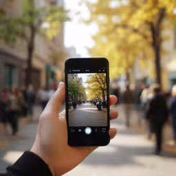 a person taking a picture with a cell phone