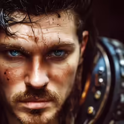 a very close up image of a young man